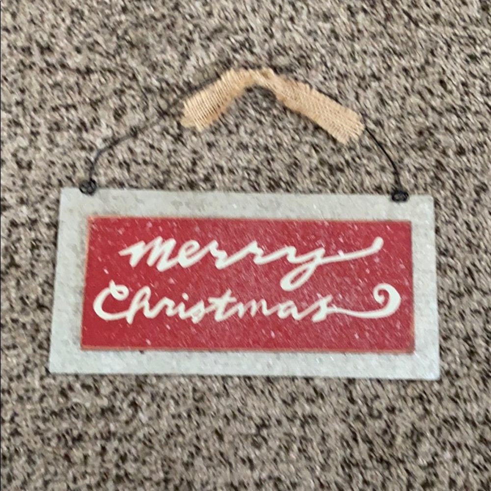 Metal Merry Christmas Sign